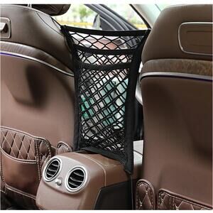3-Layer Net Mesh Organizer Handbag Holder Wallet Holder Between Seats 30cmx25xm